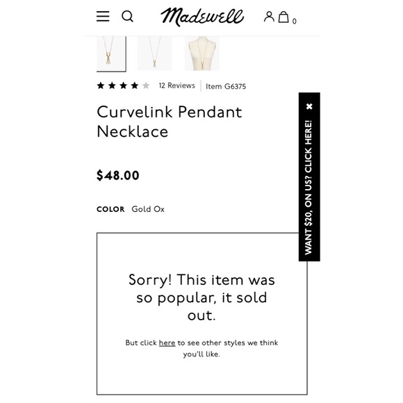 ⚜️Rare, *FREE with purchase,* Madewell Curvelink Necklace! - Picture 3 of 3